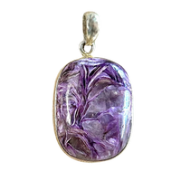 Charoite and Sterling Silver Pendant