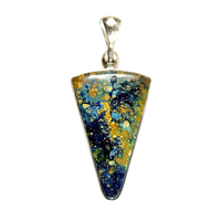 Azurite, Malachite and Sterling Silver Pendant