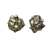 Pyrite Rough Stud Earrings