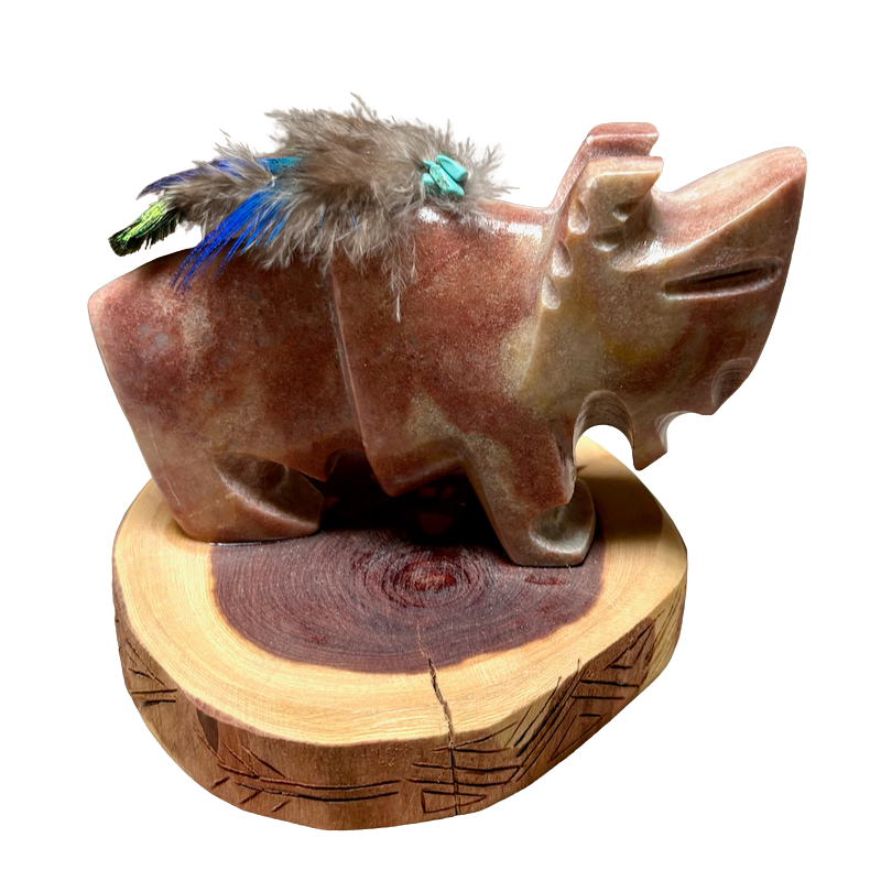 Justin Gomez Buffalo Carving (Taos, New Mexico)