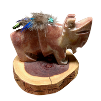 Justin Gomez Buffalo Carving (Taos, New Mexico)