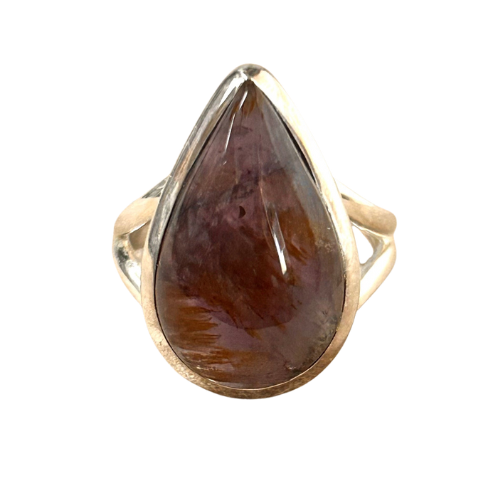 Quartz (Super 7) Crystal Ring (Size 6)