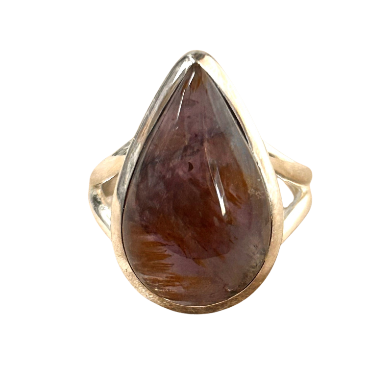 Quartz (Super 7) Crystal Ring (Size 6)