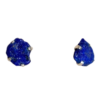 Azurite Rough Post Earrings