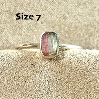 Watermelon Tourmaline (Rough) Stacker Ring