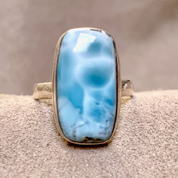 Larimar and Sterling Silver Ring (size 9)