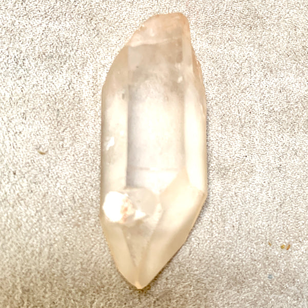 Quartz Pink Lemurian Crystal with Time Link (future) and Key (Brazil)