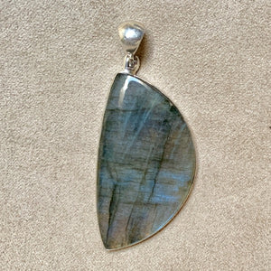 Labradorite and Sterling Silver Pendant