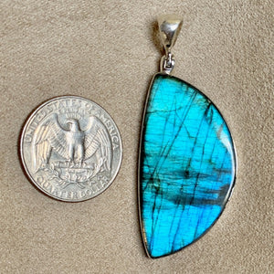 Labradorite and Sterling Silver Pendant