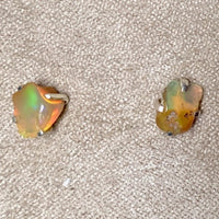 Opal Rough Stud Earrings (Prong-set)