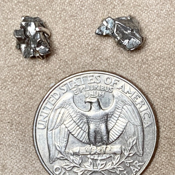 Meteorite Rough Stud Earrings