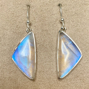 Rainbow Moonstone Dangle Earrings