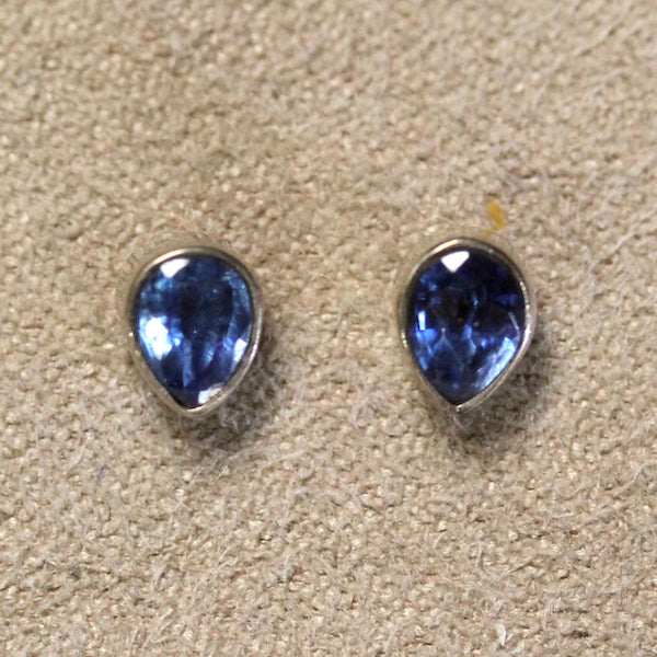 Kyanite Teardrop Faceted Stud Earrings