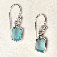 Apatite and Sterling Silver Dangle Earrings