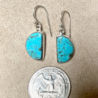 Turquoise and Sterling Silver Dangle Earrings