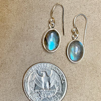 Labradorite and Sterling Silver Dangle Earrings
