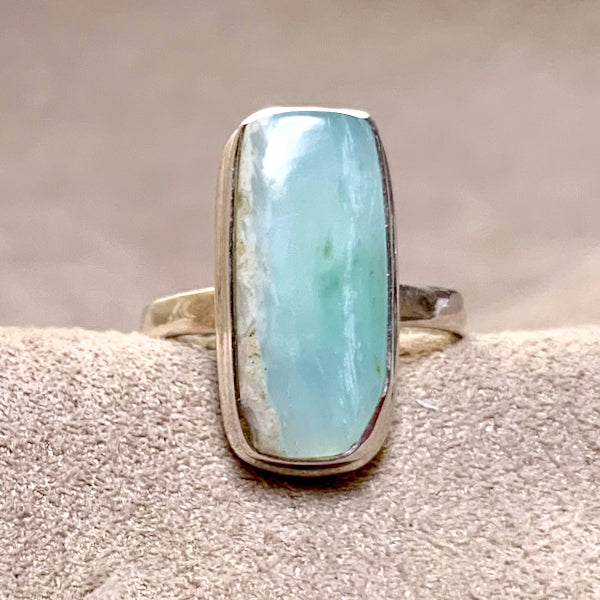 Peruvian Opal and Sterling Silver Ring (size 7)