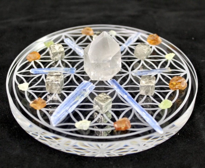 Flower of Life Grid Plate (6")