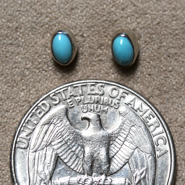 Turquoise Oval Stud Earrings
